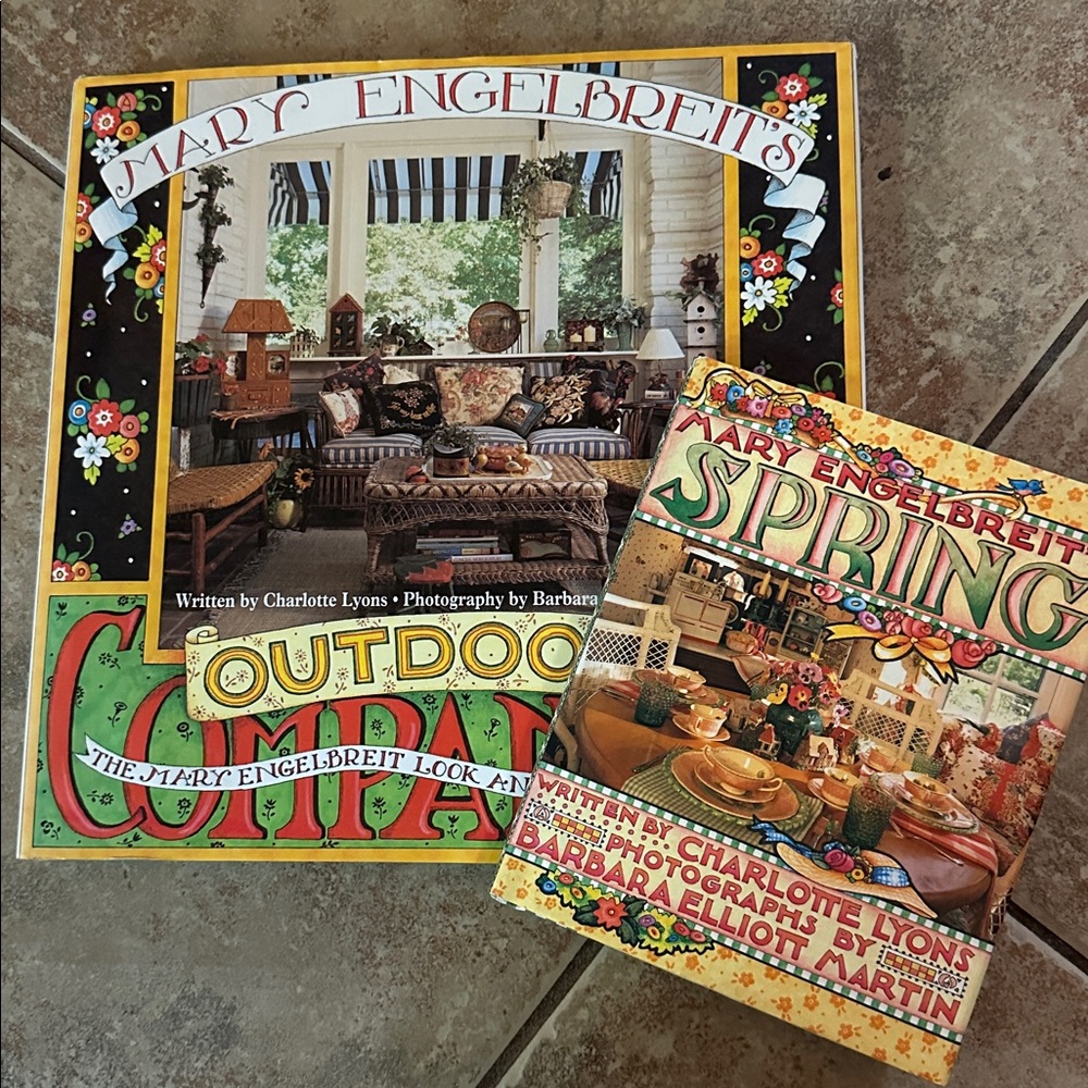 Mary Engelbreit Outdoor Companion & Spring Vintage Garden Craft Books Lot